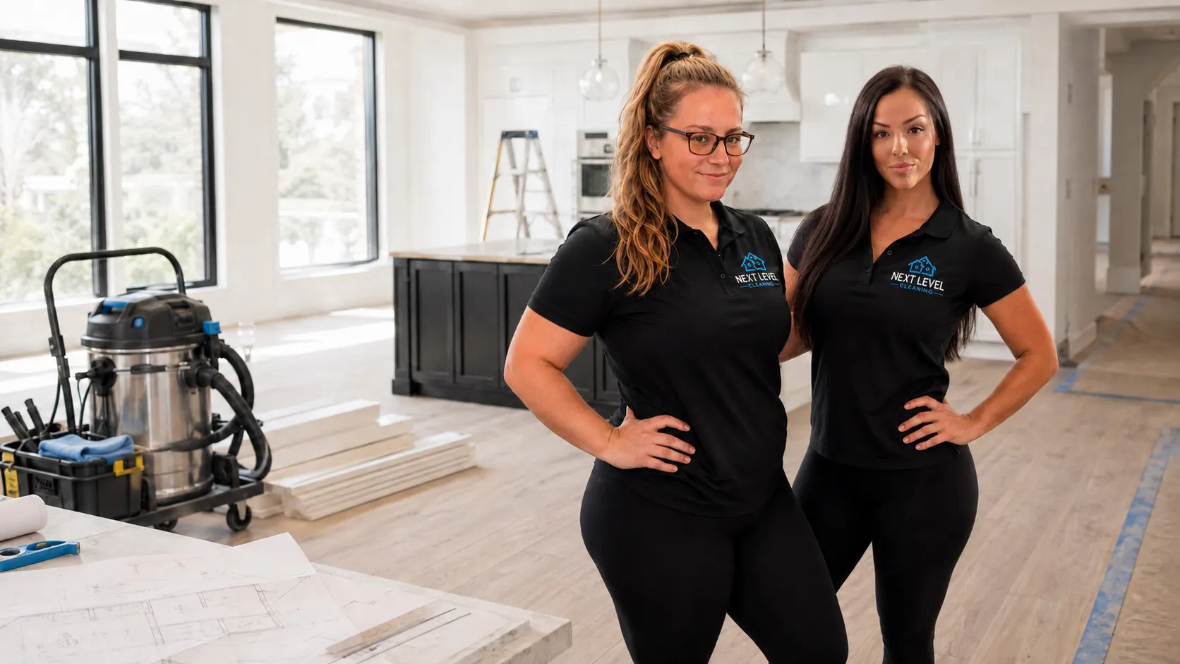 Alexis Palazzolo and Casey, co-owners of Next Level Cleaning